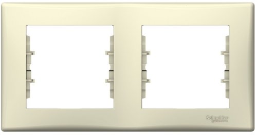 Рамка горизонтальная Schneider Electric Sedna 2-м. бежевый картинка